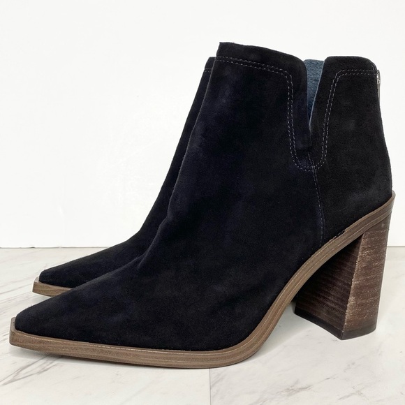 Vince Camuto Welland Black Suede Bootie 7 1/2 M - Picture 1 of 16